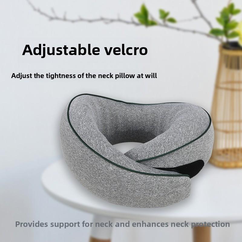 Memory Foam Travel Pillow U-Shaped Neck Support Ergonomic Breathable Lightweight for Airplane Car Office Home Men Women