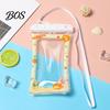 Touch Screen Water Bag Cute Waterproof Phone Pouch with Floating Airbag And Lanyard, Clear PVC Cellphone Dry for Swimming Beach Hot Springs