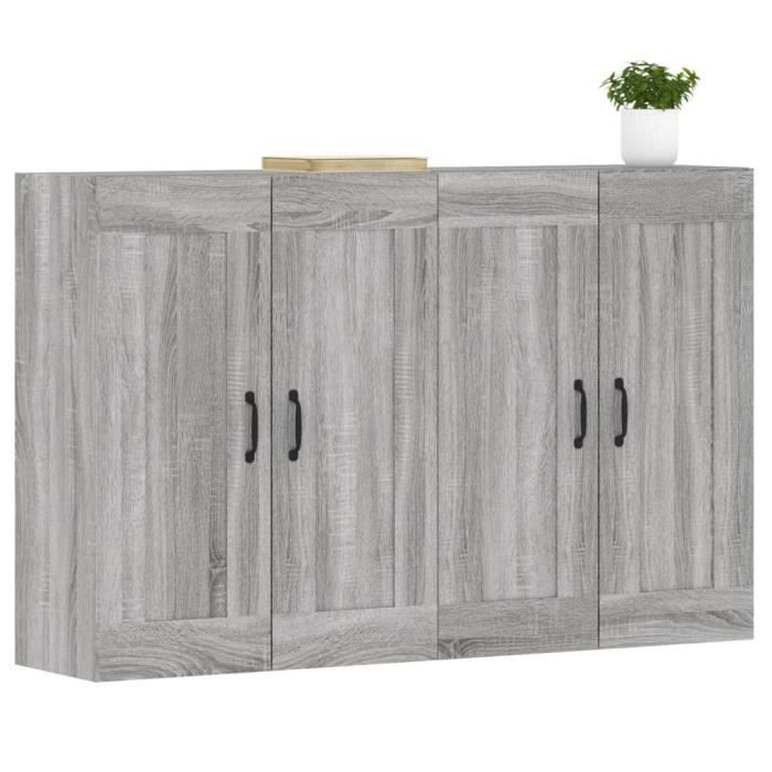 VidaXL Wall Cabinets 2 Pcs Sonoma Grey Engineered Wood 3197991