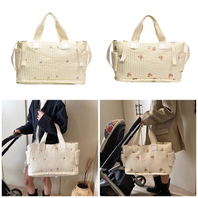 Fashionable Mummy Bag with Multifunctional Compartments for Mom Travel Large Capacity Diaper Organsier Case Pouch