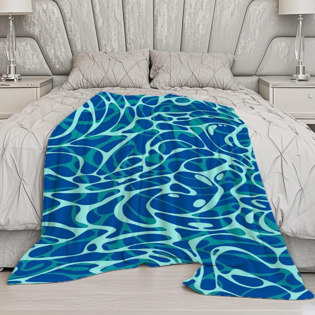 Abstract Pattern Blanket Microfiber Flannel Cover Blanket Bedroom Living Room Sofa Soft And Comfortable Home Decoration