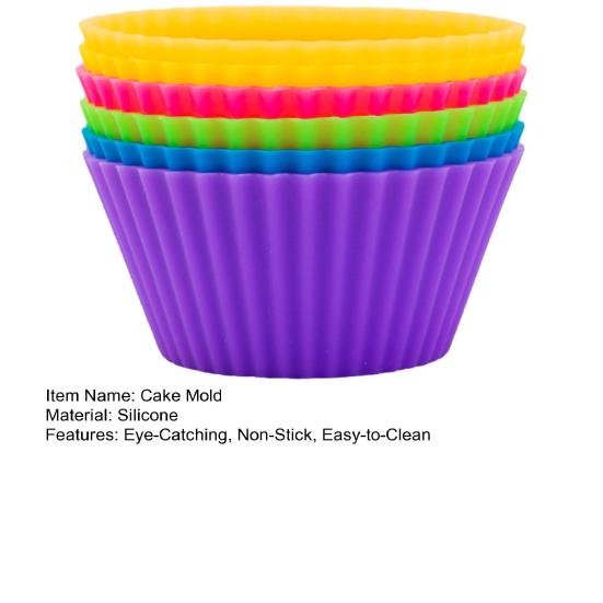 6 Stück Silikon Muffin Eierkuchen Backformen Antihaft Lebensmittelqualität Form für Ofen Mikrowelle & Gefrierschrank Leicht zu lösend Wiederverwendbare Kuchenform für Cupcakes Brot