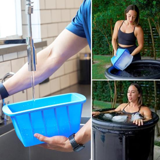 

Форма для кубиков льда, очень большая форма для блоков льда, многоразовая гибкая силиконовая форма для кемпинга, рыбалки, пляжных поездок