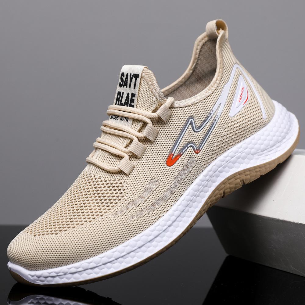 Men's shoes are comfortable, lightweight and breathable casual shoes, simple and versatile sports running shoes men's shoes
