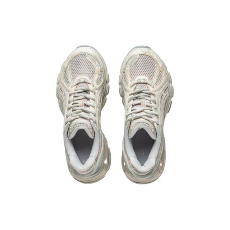 Li Ning Liejun BOW Support Stability Trend Non-Slip Wear-Resistant Low-Top Casual Shoes Women Casual Shoes Off-White Mica-Gray AZGU008-3