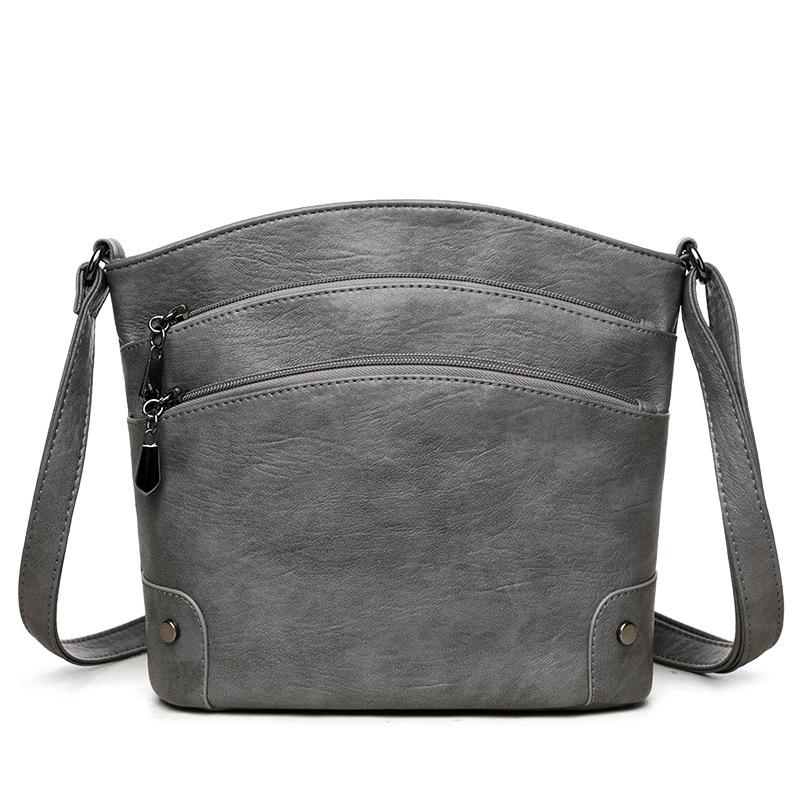 Middle-aged and elderly three-layer women's messenger bag New simple women's bag Casual mother bag Women's shoulder bag