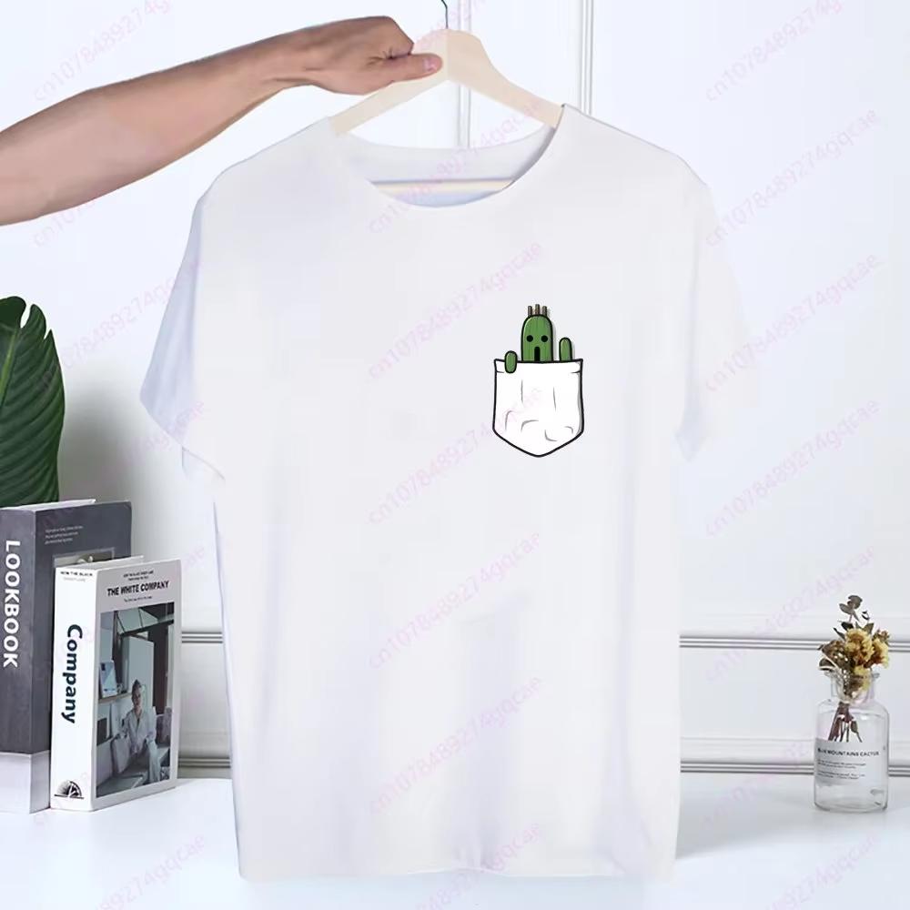 Final Fantasy Anime Shinra Schulmädchen T-Shirt Sommermode Herren T-Shirt Lässig Weiß Lustiger Cartoon-Druck Hip Hop Oberteile T-Shirt