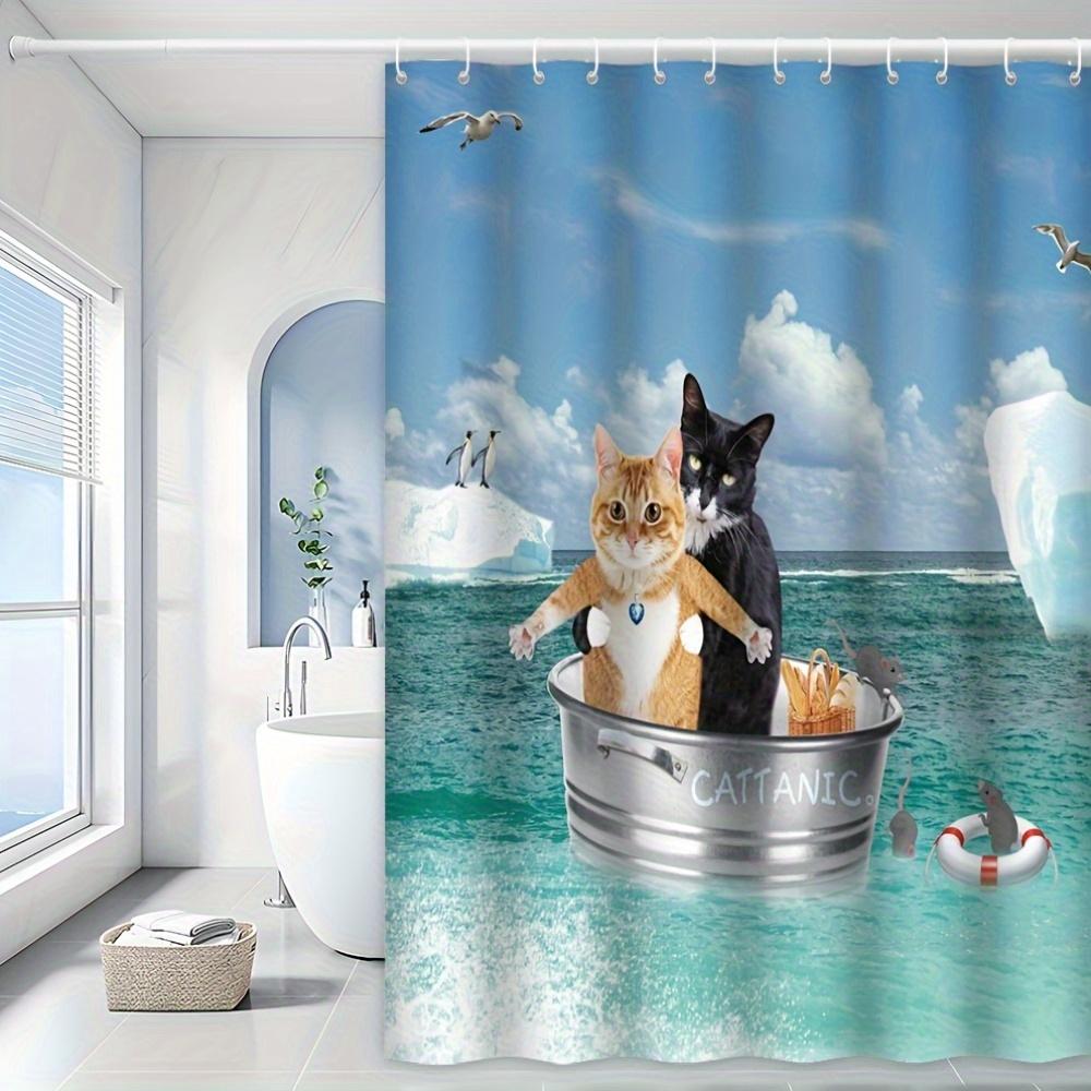 Adorable Fox and Owl Friends Shower Curtain - Water-Resistant, Easy to Clean, Adds a Whimsical and Cozy Touch to Your Bathroom
