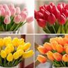 2/4/6Pcs Real Touch Tulip Artificial Flower for Home Decoration Fake Tulips Bouquet Wedding Garden Decoration
