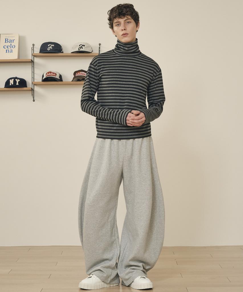 TAKEASY Curved Barrel Fit Sweatpants (Melange Grey)