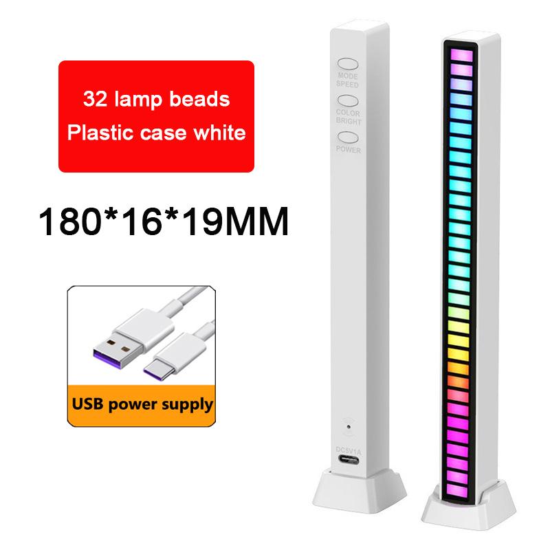 LED RGB Strip Light Music Sound Control Pickup Rhythm Ambient Lamp Atmosphere Night Lights For Bar Car Room TV Gaming Decoration
