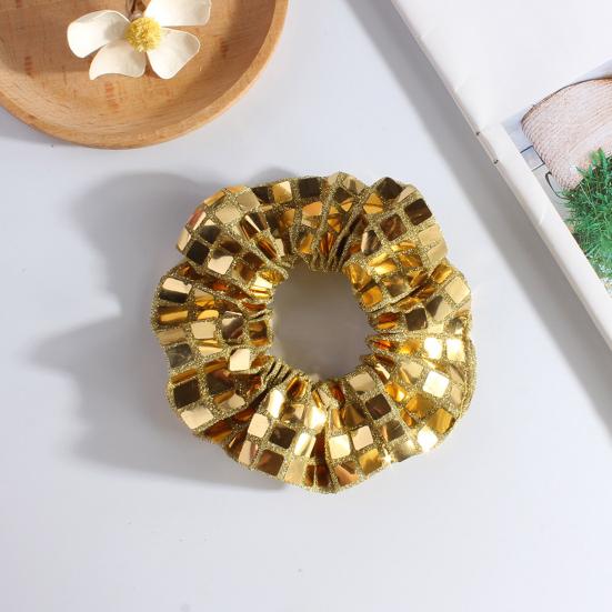 Hair Tie Square Sequin Decoration Elastic Fabric Hair Band No Damage Decorative Hair Rope Hair Accessories