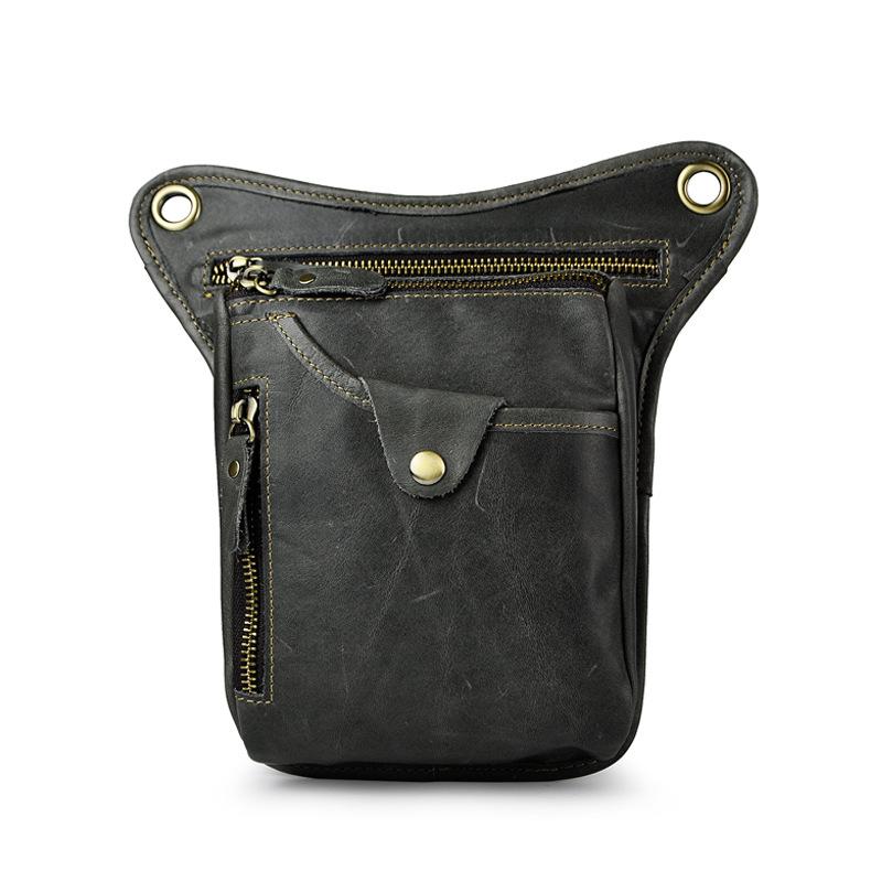 Genuine Waxed Leather Retro Men Waist