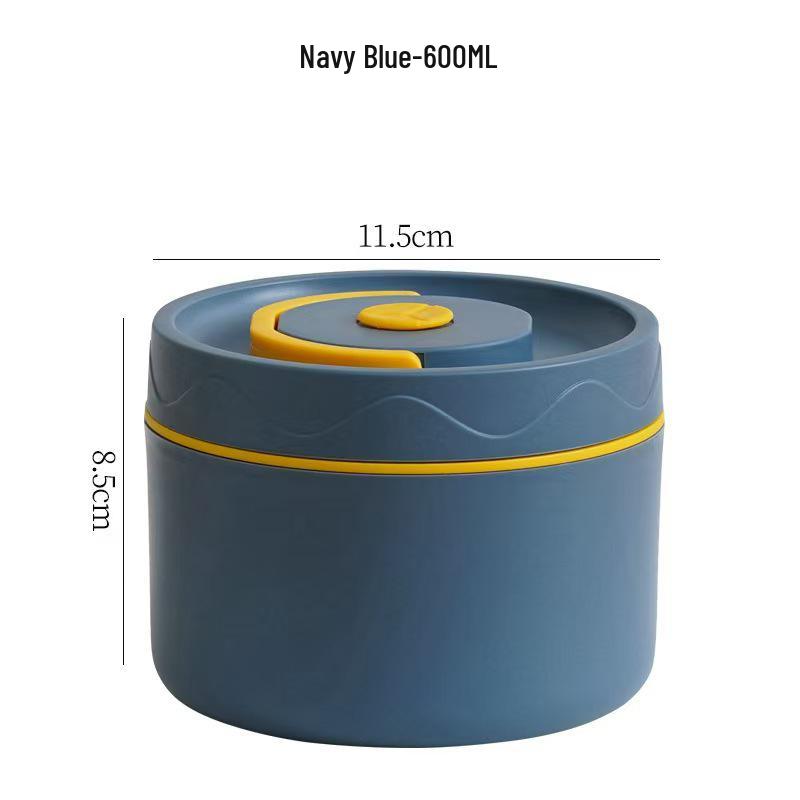 304 Stainless Steel Double-Layer Insulated Lunch Box with Lid for Office Workers & Students
