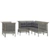 VidaXL Salon de Jardin avec Coussins 8 pcs, Ensemble de Meubles de Terrasse, Mobilier d'Extérieur, Canapé de Patio, Moderne, 3187542