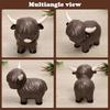 1 Piece of Highland Cow Statue Ornaments, Resin Craft Decoration, Scottish Highland Cow Art, Desk Office Accessories