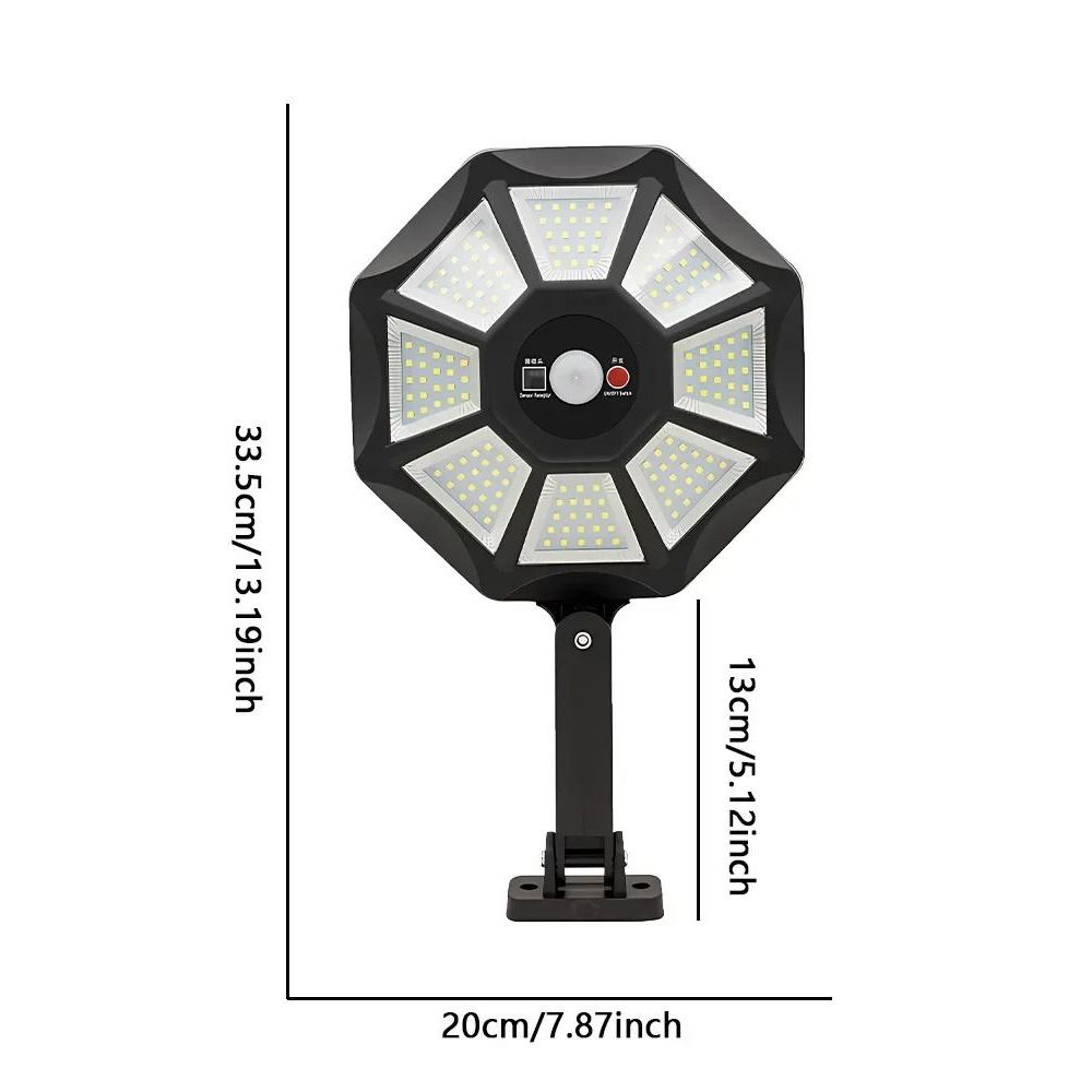 Efficient Solar Power Solar Wall Light Soft Even Brightness Fine Weather Resistance 180 Degree Round Light for 3.2V/6000mAh