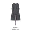 Kaslead New Women Clothes Western Style Slim Fit Belt Tie Short Dress 8910210