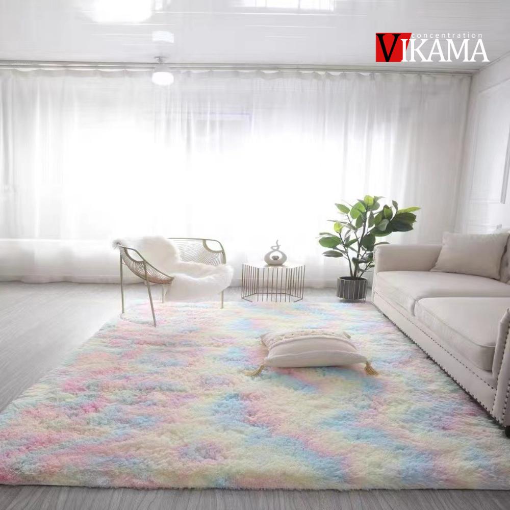 VIKAM Large Carpet for Living Room Decor Rugs Fluffy Thick Plush Carpet For Bedroom Large Area Rug Crawling Mat Gray Black pink