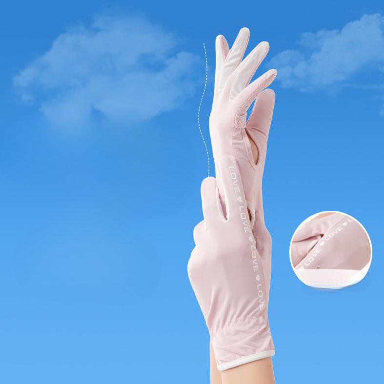 Ice Silk Sun Protection Gloves for Women UV Anti Slip Driving and Riding Touch Screen for Girls  Thin Summer Gloves