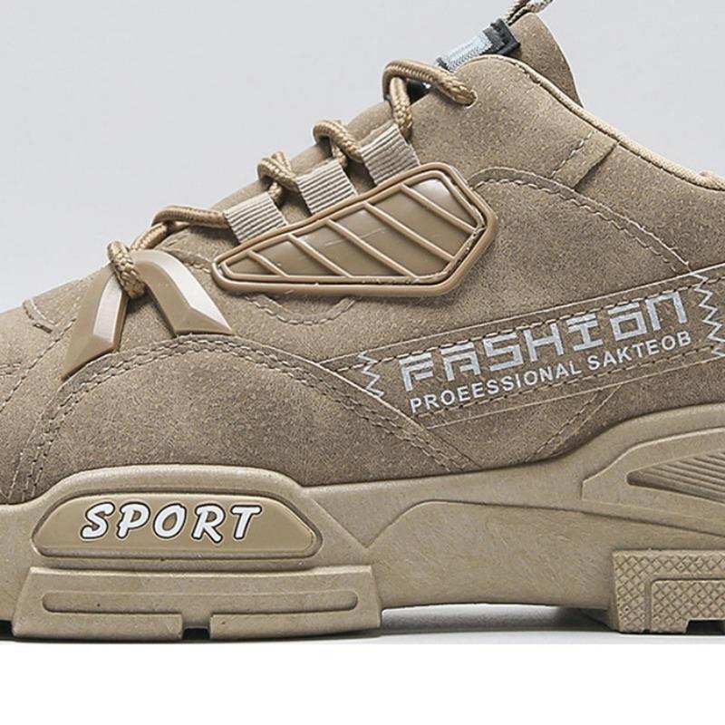 Men Safety Work Shoes Fashion PU Leather Sneakers High Quality Lace-up Platform Running Shoes Walking Footwear Zapatillas Hombre