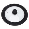 Pot Lid Round Glass Pot Lid Heat Resistance Silicone Rim  Kitchen Pan Cover for 24cm 26cm 28cm Diameter Pots