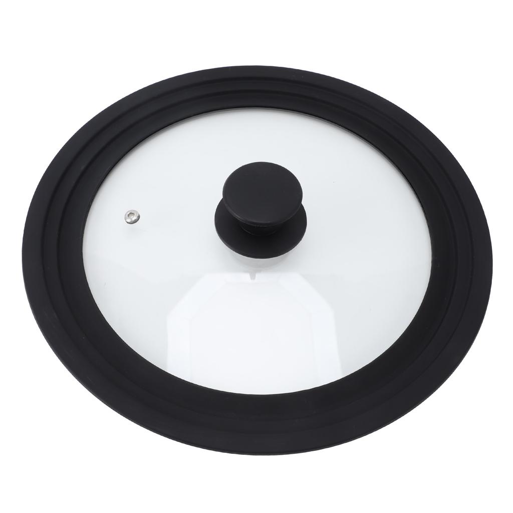 Pot Lid Round Glass Pot Lid Heat Resistance Silicone Rim Kitchen Pan Cover for 24cm 26cm 28cm Diameter Pots