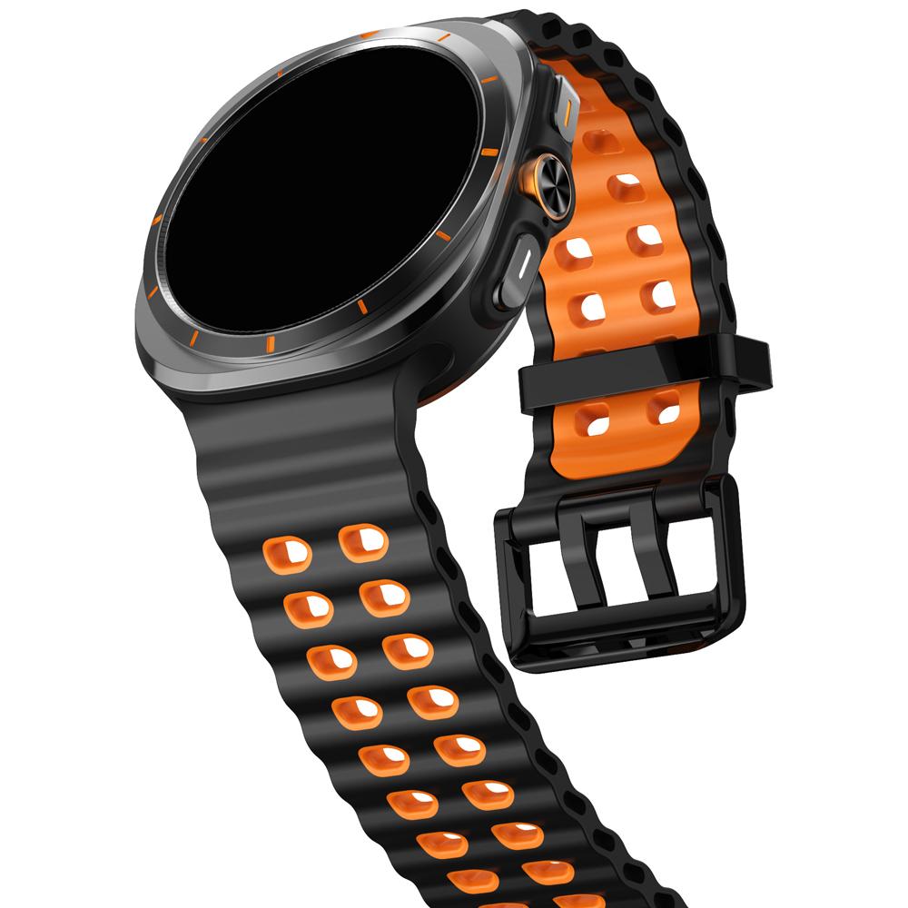 No Gap Band for Samsung Galaxy Watch 7 Ultra Band 47mm Silicone Wristband Sport Strap for Galaxy Ultra Watch Band 47mm Men Women