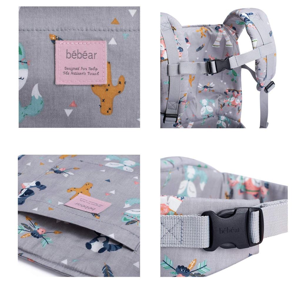 Bebamour Baby Carrier Mini Doll Carrier Cotton Carrying Parts for Dolls Pretend Play Birthday Gift [Baby Amour] 2-way (Strawberry)