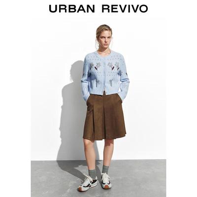 UR Women's Floral Bow-Knot Knitted Cardigan