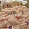 3 Piece Sheet Set Chut Bowknot Embroidery Duvet Cover Set  Comfortable Bedding Set Bedspread for All Season