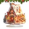 2D Acryl Weihnachts-Schneehaus mit Licht Tischdeko Cottage Ornament Heimdekoration 2025 Weihnachten Navidad Partyzubehör