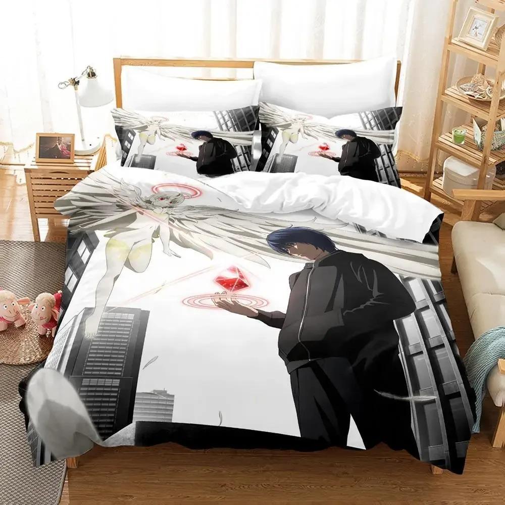 Set Biancheria da Letto Platinum End Singolo Gemello Matrimoniale Queen King Size Set Letto Adulto Bambino Camera da Letto Copripiumino Set Set Lenzuola 3D Anime