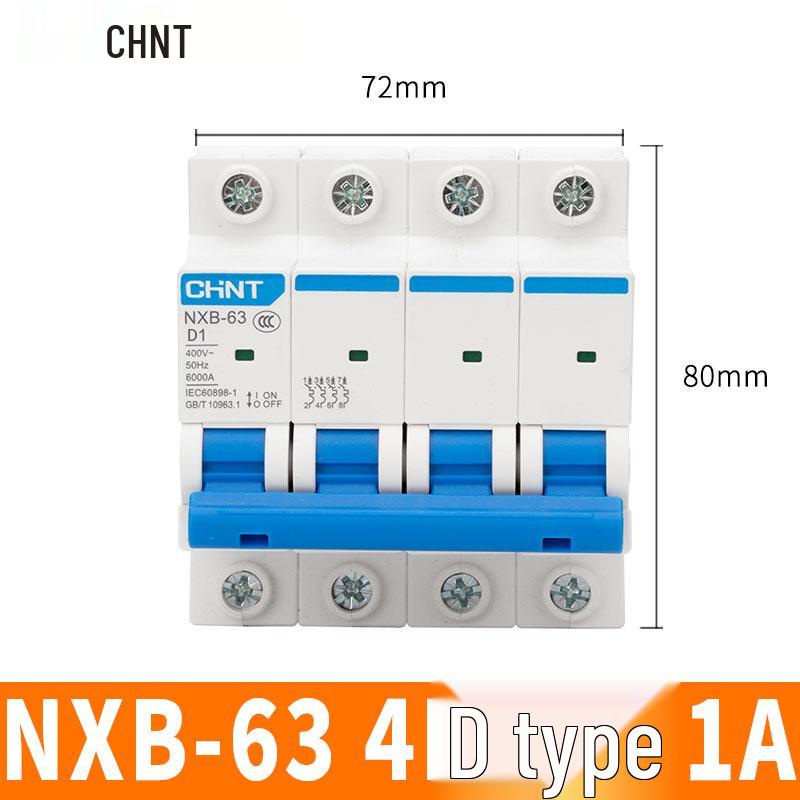 Chint NXB Air Switch Circuit Breaker: 1P, 2P, 3P, 4P Household Type D Three-Phase Disconnector 380V.