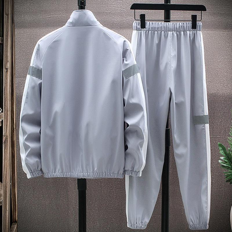 Men Tracksuit Two Piece Set Men'S Sets Sportswear Spring Autumn Jacket+Pants Casual Sports Suit Men Clothing Hip Hop