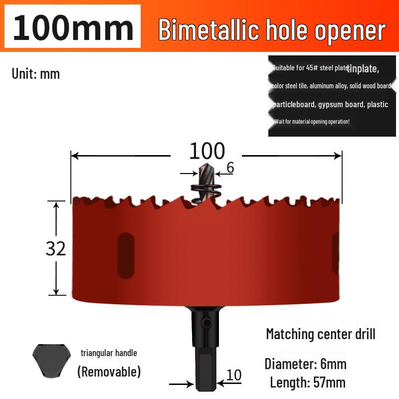 Bimetal Multifunctional Hole Saw for Wood, Gypsum, Metal & Plastic