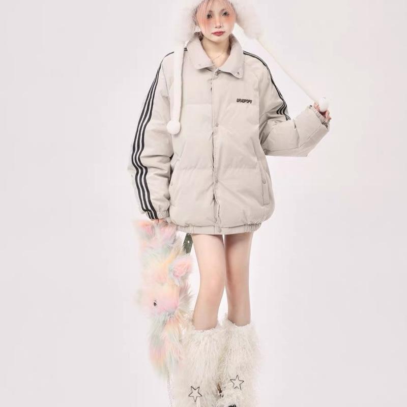 

Gray-blue down padded clothes for women s winter new short padded jacket, sweet bread clothes, student padded clothes. XL чёрный