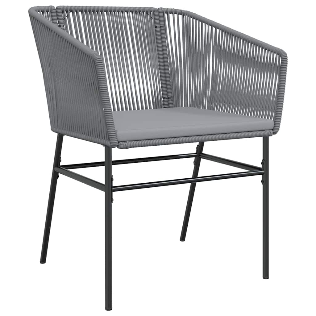 Garden Dining Set 9 pcs Grey Powder Coated Steel