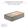 Large Under Bed Storage Box, Flat Foldable Clothes Organizer with Clear Lid, Dustproof and