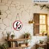 2D Flat, 1pc Round Aluminum Funny Bathroom Sign, "No Standing Pee" Humorous Metal Wall Art, Waterproof & Durable, Easy To Install, Perfect for