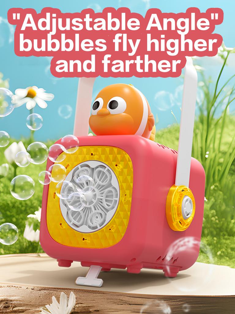 Small Fish In the Ocean Bubble Machine Outdoor Travel Continuous Bubble for Children (Excluding Bubble Liquid and Battery)