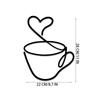 3 Pieces Set Metal Coffee Cup Wall Decor Minimalist Metal Wall Art Decor Add A Touch of Charm to Kitchen Home Wall Decorations