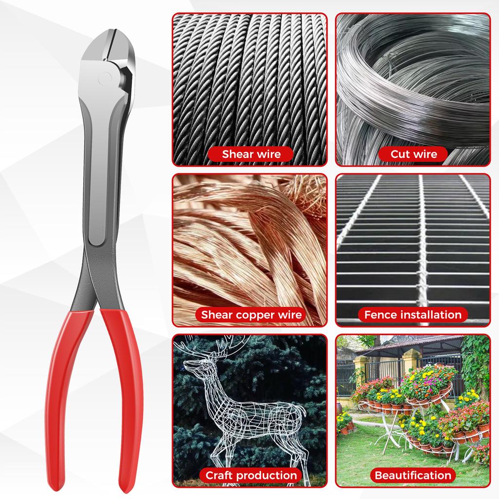 Multi-Functional Removal Pliers 11 inch Extended Wire Cutter Steel Fixers Pincer Cable Cutting Nippers Nips for Cable