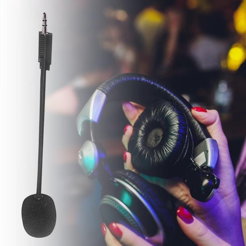 3.5mm Detachable Gaming Microphone Boom for Rig400 Headsets Clearly Voice Pickup Mic Boom Foam Filter Gaming Mic