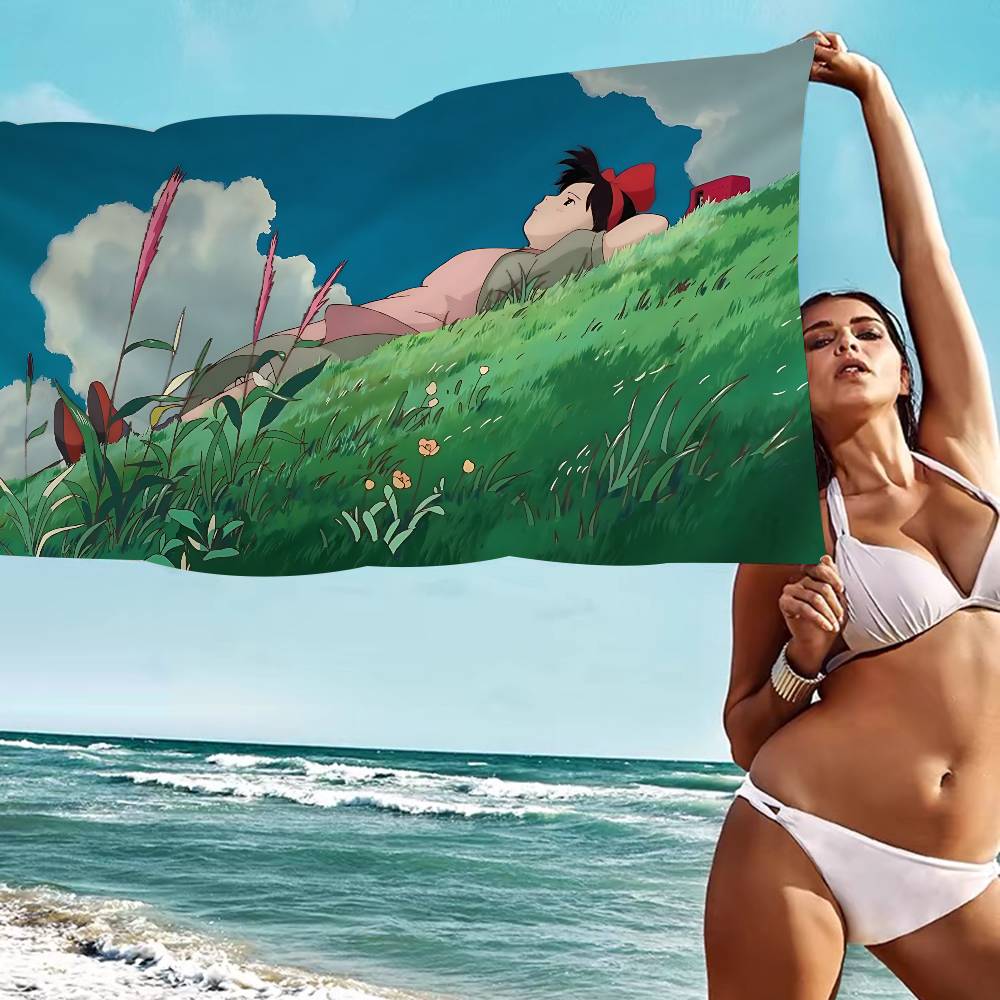 K-Kikis CARTOON D-Delivery Microfiber Blanket Quick Drying Beach Towels Oversized Printing Super Absorbent Pool Towel Blanket