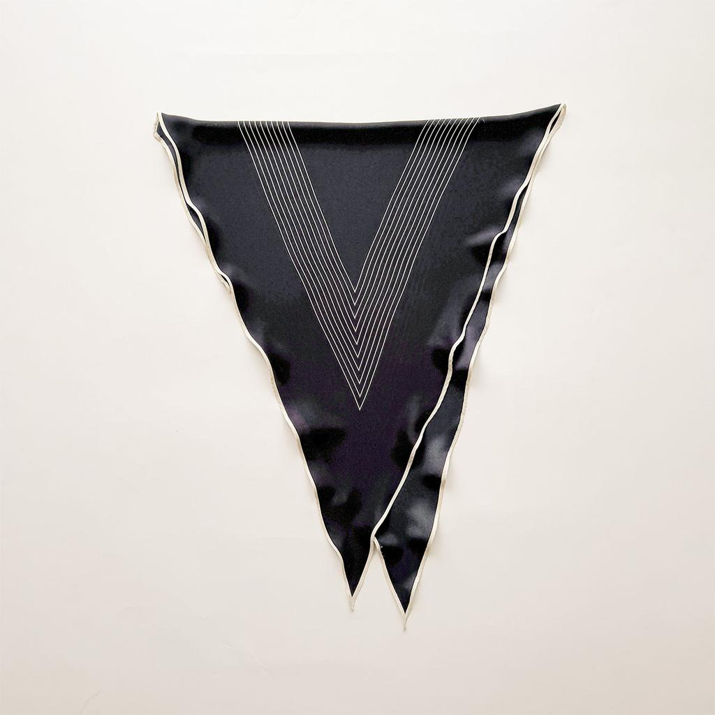 Retro Cashew Print Silk Scarf Accessories Rhombus Versatile Triangle Scarf Spring And Summer Thin Out Clothing With Shawl