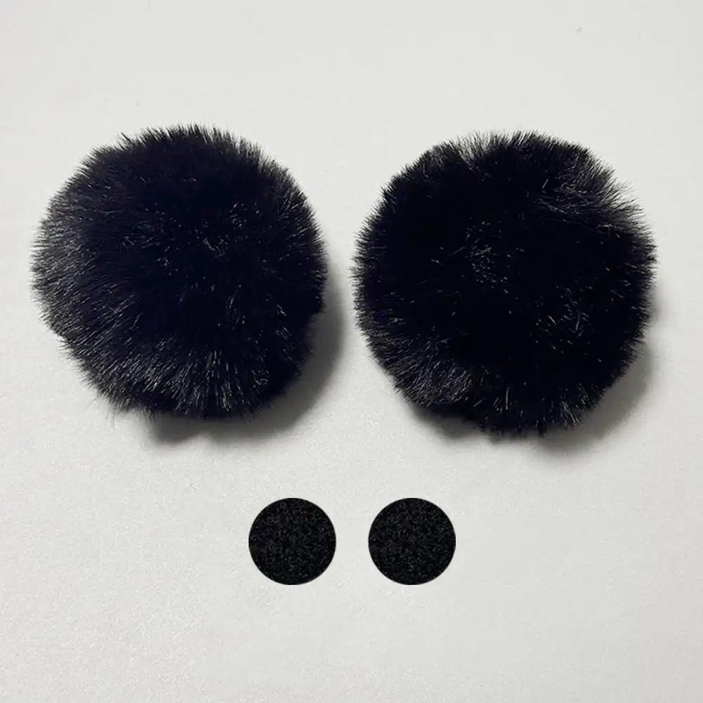 2 stk/par kreativ søt motorsykkelhjelm plysj katteører baller deco motocrosshjelm dekor klistremerke Tilbehør Cosplayer Styling