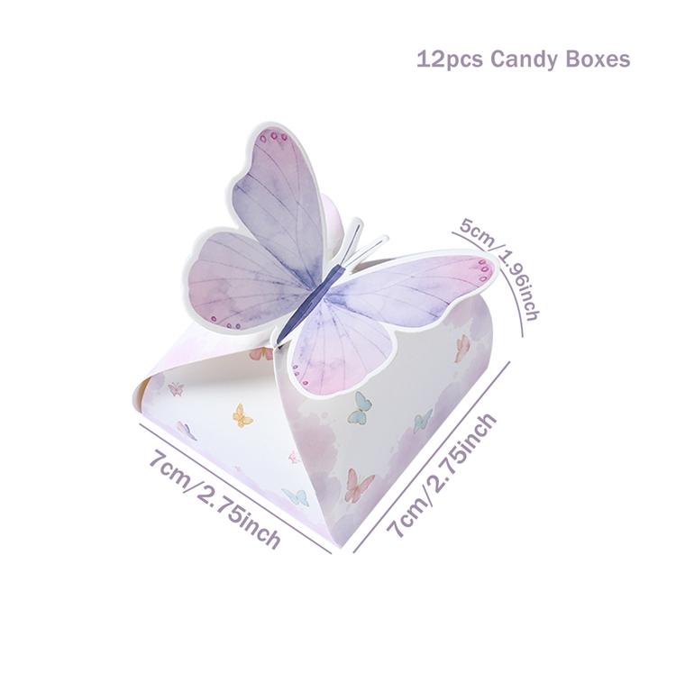 Pink Butterfly Candy Bags Gift Packing Bags Butterfly Birthday Party Decorations Kids Gift Candy Bag Baby Shower Party Supplies
