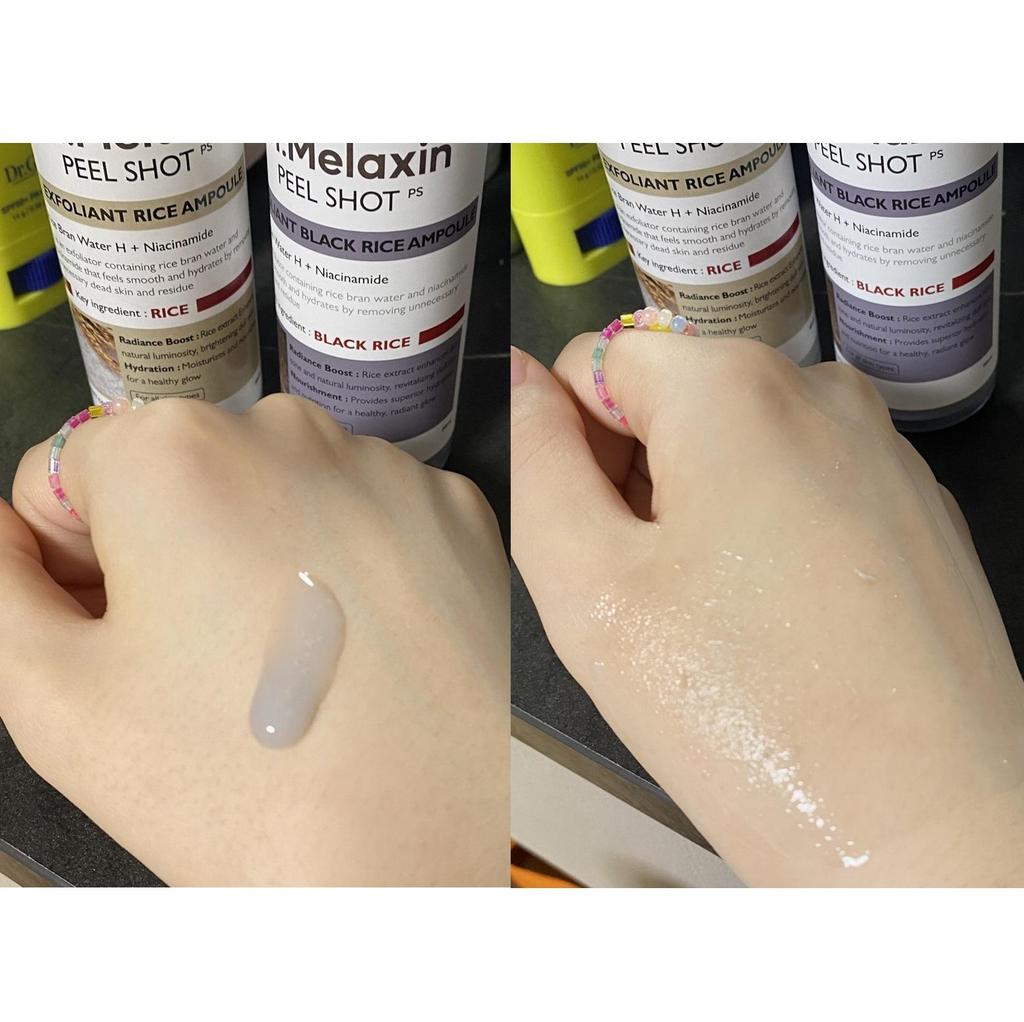 Dr.Melaxin Peel Shot Gommage Ampoule & Toner Set Rice Exfoliating Brightening Skincare Kit 80ml x2 + 200ml