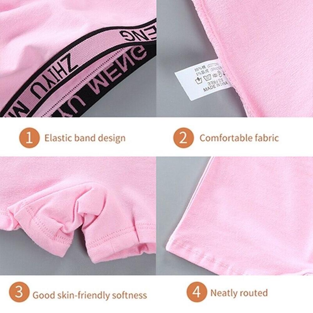 4PCS Hohe Schule Mädchen Unterwäsche Boxer Hosen Junge Kinder Baumwolle Einfarbig Basis Student Atmungsaktive Unterwäsche Kinder Höschen